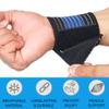 360 RELIEF Wrist Support Wrap Compression Brace | Fitness, Gym, Crossfit, Weightlifting, Powerlifting | Black/Blue with Mesh Laundry Bag view 3