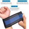 360 RELIEF Wrist Support Wrap Compression Brace | Fitness, Gym, Crossfit, Weightlifting, Powerlifting | Black/Blue with Mesh Laundry Bag view 4