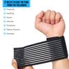 360 RELIEF Wrist Support Wrap Compression Brace | Fitness, Gym, Crossfit, Weightlifting, Powerlifting | Black with Mesh Laundry Bag view 2