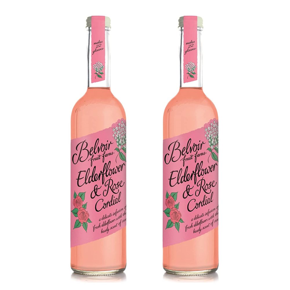 Belvoir Elderflower & Rose Cordial 500ml - Pack of 2