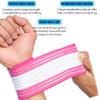 360 RELIEF Wrist Support Wrap Compression Brace | Fitness, Gym, Crossfit, Weightlifting, Powerlifting | White/Pink with Mesh Laundry Bag view 4