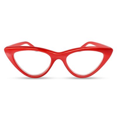 2SeeLife Premium Cat Eye TR-90 Reading Glasses for Women NarrowMedium Fit, Sturdy Frame, Spring Hinges, Stylish Readers, Red, +1.00