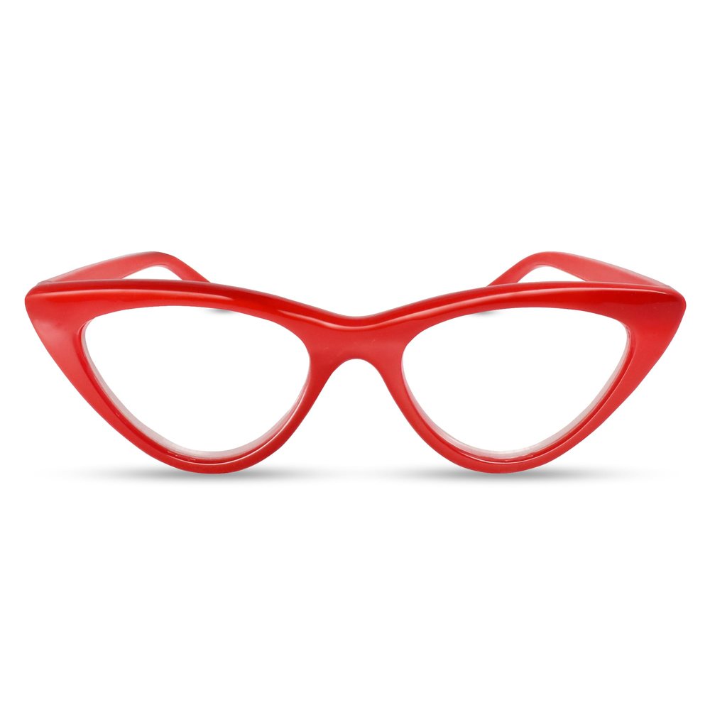 2SeeLife Premium Cat Eye TR-90 Reading Glasses for Women NarrowMedium Fit, Sturdy Frame, Spring Hinges, Stylish Readers, Red, +1.00