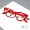 2SeeLife Premium Cat Eye TR-90 Reading Glasses for Women NarrowMedium Fit, Sturdy Frame, Spring Hinges, Stylish Readers, Red, +1.00 view 2