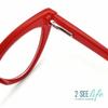 2SeeLife Premium Cat Eye TR-90 Reading Glasses for Women NarrowMedium Fit, Sturdy Frame, Spring Hinges, Stylish Readers, Red, +1.00 view 4