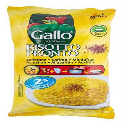 Gallo Risotto Pronto Rice with Saffron, 1kg (Pack of 5)
