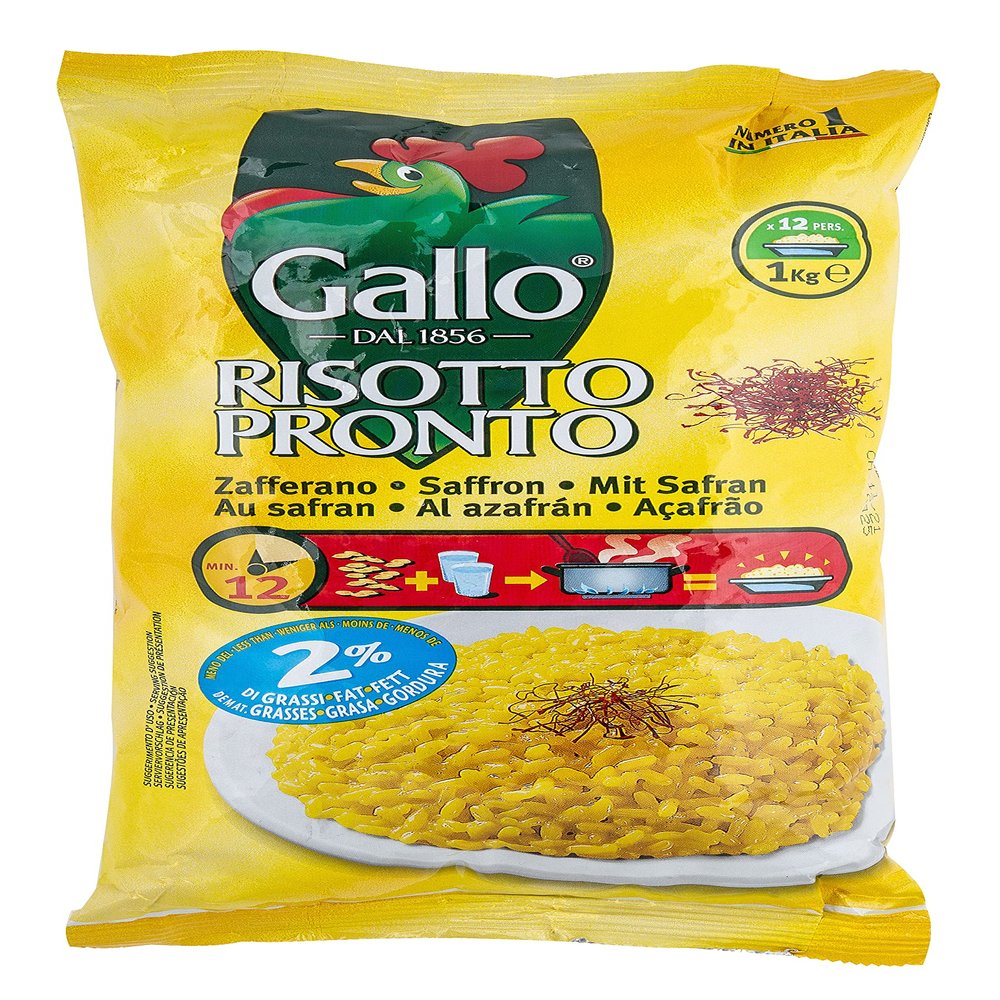 Gallo Risotto Pronto Rice with Saffron, 1kg (Pack of 5)