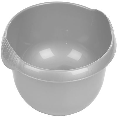 32cm Soft Grey Upcycled High Grade Plastic Round Bowl Kitchen Sink,Basin Mixing, Washing Up Bowl Tidy Organizer (15)