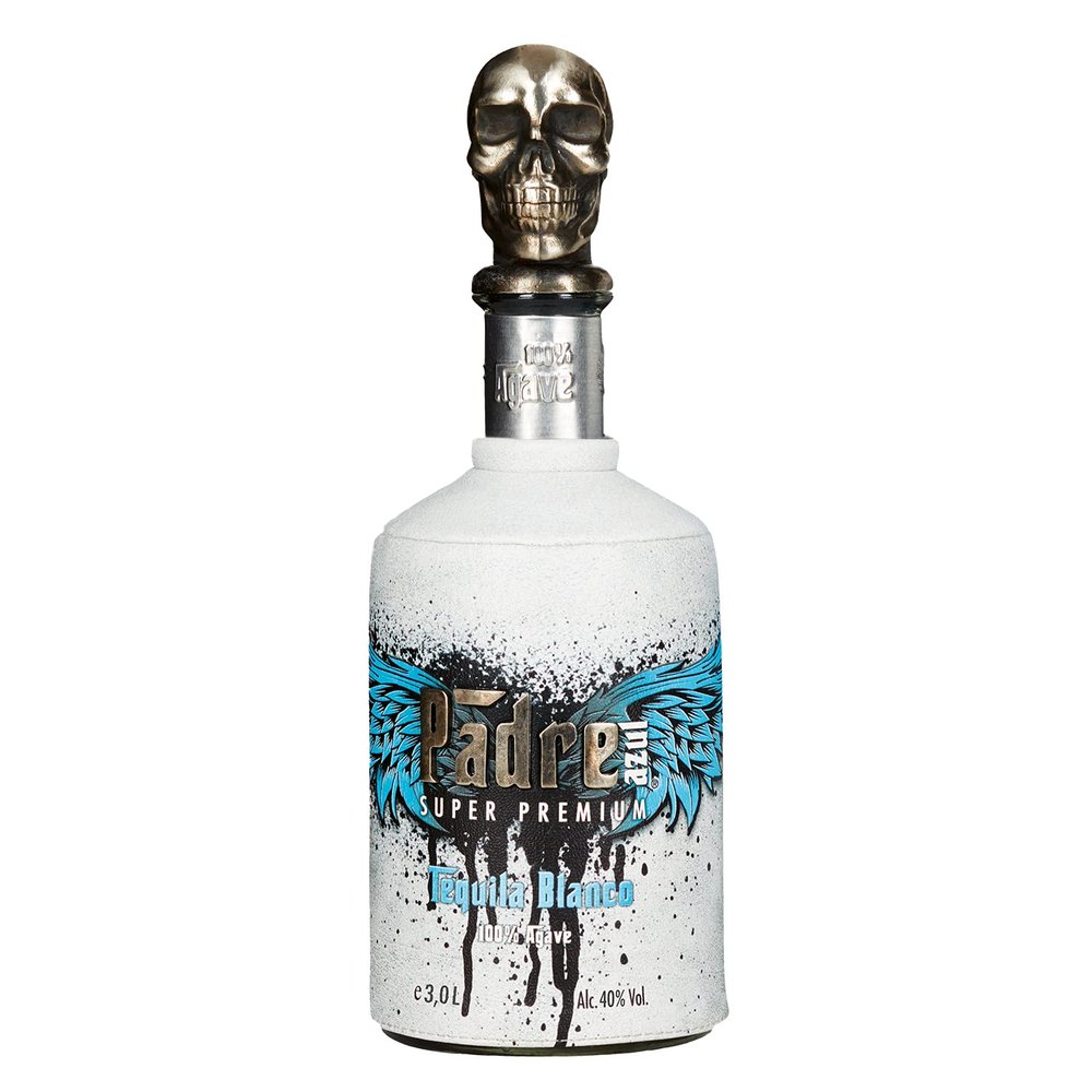 Padre Azul Tequila Blanco Tequila Gift Set 40% 3l Premium Tequila Made in Jalisco Mexico Fruity Blanco Tequila with intense aromas
