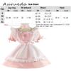 Aurueda Anime Cosplay French Maid Dress With Apron, Headgear, Leg Ring & Sleeve Ring view 2