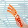 1pc Multifunctional Microfibre Shades Blinds Cleaner Brush Louvers Window Shades Air Conditioner Duster Clean Brush Random Color view 2