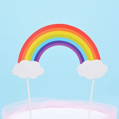 10 Pcs Cake Topper Rainbow Cake Decor Topper Birthday Baby Shower Party For Wedding Baby Shower or Birthday Party