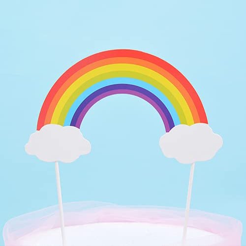 10 Pcs Cake Topper Rainbow Cake Decor Topper Birthday Baby Shower Party For Wedding Baby Shower or Birthday Party