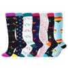 Compression Socks for Women and Men, 7 Pairs Medical Compression Stockings 15-20 mmHg Colorful Support Socks for Athletic, Varicose Veins, Running, Cycling, Hiking, Flight Travel, Nursing, Pregnancy view 1