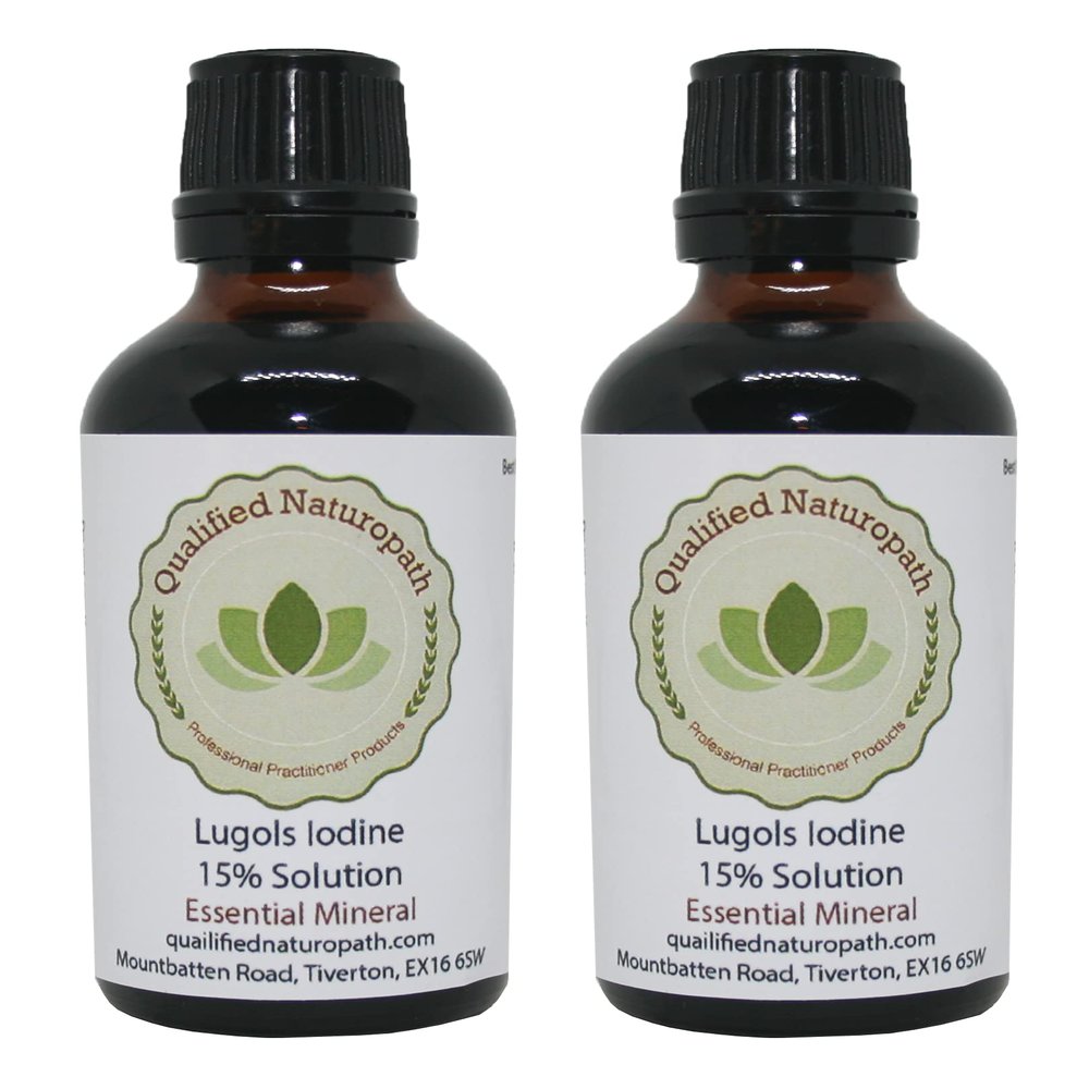 Lugols Iodine Solution 15% - Twin Pack - 50ml x 2 with Dripper/Dropper Top