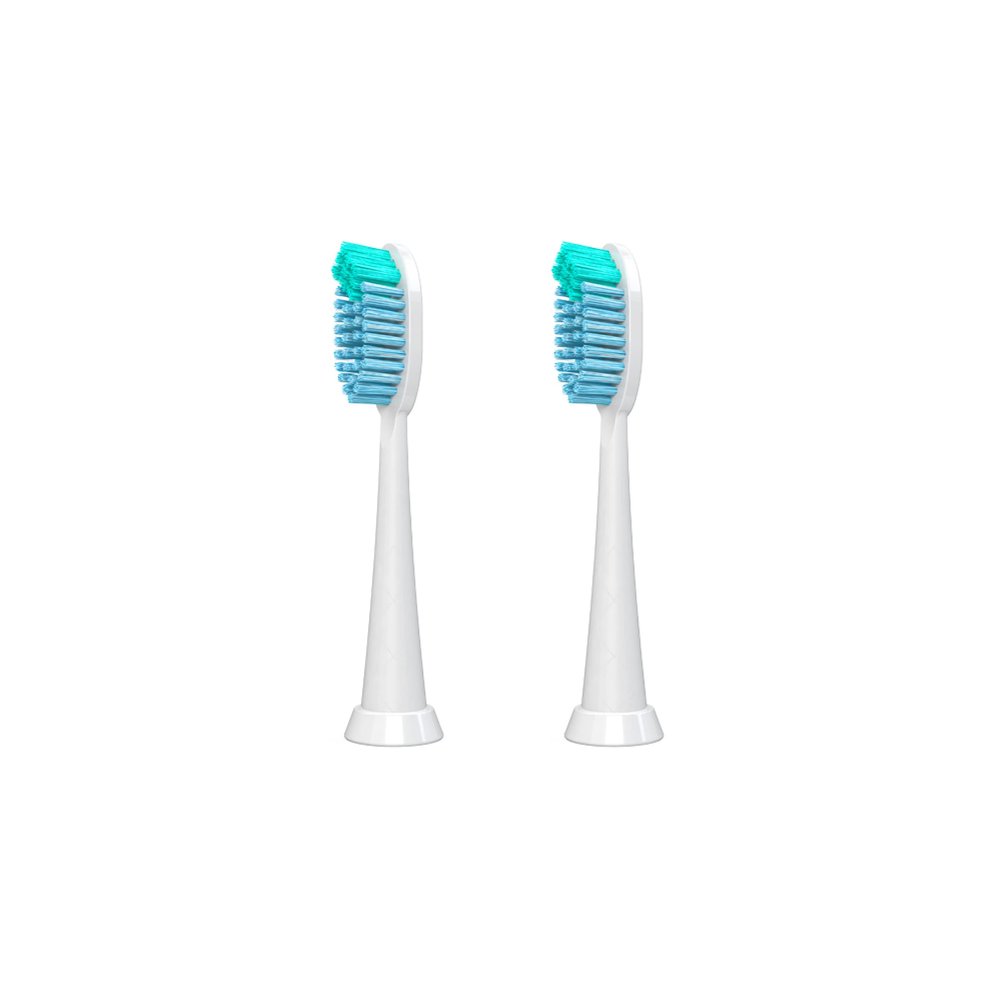 TAO Clean Umma Diamond Sonic Toothbrush Whitening Replacement Heads, (2-Pack), Replacement Heads for The TAO Clean Electric Toothbrush and Docking Station, White