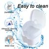 Denture Soaking Box Orthodontic Retainer Bath Case with Strainer Basket, False Teeth Container Dental Denture Bath Box Case Cup for Travel Cleaning - White view 4