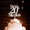 Cake Topper Personalised Age Name Birthday Happy Birthday Wooden Cake Topper Birthday Cake Topper Happy Birthday Wooden Cake Topper Cake Topper Happy Birthday Party Decoration Wooden Cake Topper view 2