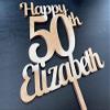 Cake Topper Personalised Age Name Birthday Happy Birthday Wooden Cake Topper Birthday Cake Topper Happy Birthday Wooden Cake Topper Cake Topper Happy Birthday Party Decoration Wooden Cake Topper view 4
