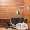 Sauna Accessory Set, 5 Pieces, 7 L Sauna Bucket, Sauna Accessories, Sauna Bucket with Ladle, Sauna Set with 7 L Sauna Bucket, Hourglass, Thermohygrometer, Sauna Oven, Aluminium Sauna Bucket Set view 3