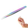 Nail Art Tweezers - Professional Straight Tweezers Stainless Steel Pointed Eyelash Extension Tweezers Colorful False Eyelash Grafting Tweezers Manicure Tools for Eyebrows Nail Art view 1