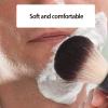 Beard shaving brush, The handle is made of wood composite material Soft hair shaving brush Barber shaving foam brush Wooden handle Beard shaving cleaning brush Easy to hold view 4