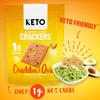 Keto Crackers (Cheddar & Onion), Low carb Crackers, Keto Snacks, Low carb. No Added Sugar, high Fibre & Gluten Free, Almond Flour (3 x 64g Packs). view 4