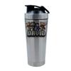 500ml Aluminium Shaker Bottle for Supplement Shakes - Easy Clean, Durable Cup Personalised ANY NAME Cool Pixel Art funny Video Gamer, Gaming Enthusiast. (Silver) view 1