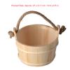 Alvinlite Sauna Bucket Steam Room Bucket Bath Wooden Bucket for Sauna SPA Shower Supplies view 2