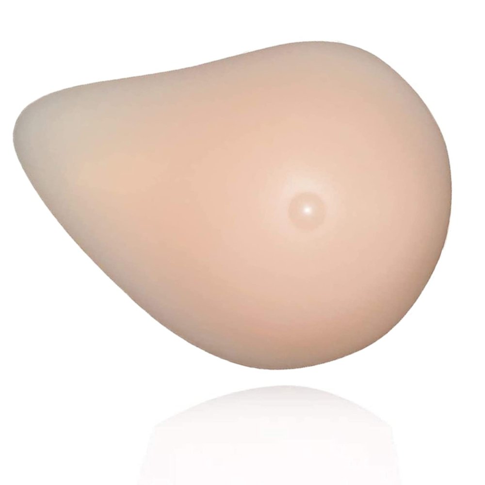 DFGGE Mastectomy Self-Adhesive Silicone Breasts Prosthesis Bra Pads Enhancer Inserts Fake Boobs Forms for Breast Cancer Patient Non-Nippled Women And Crossdressers Prostheses,Right Side Only,200g