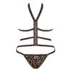 Tigrita 2-piece Open Cup Bra - Leopard Print view 1