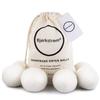 Careland Dryer Balls, Premium Quality 100% Sheep's Wool, Pack of 6, Lightweight, Round, Natural Fabric Softener