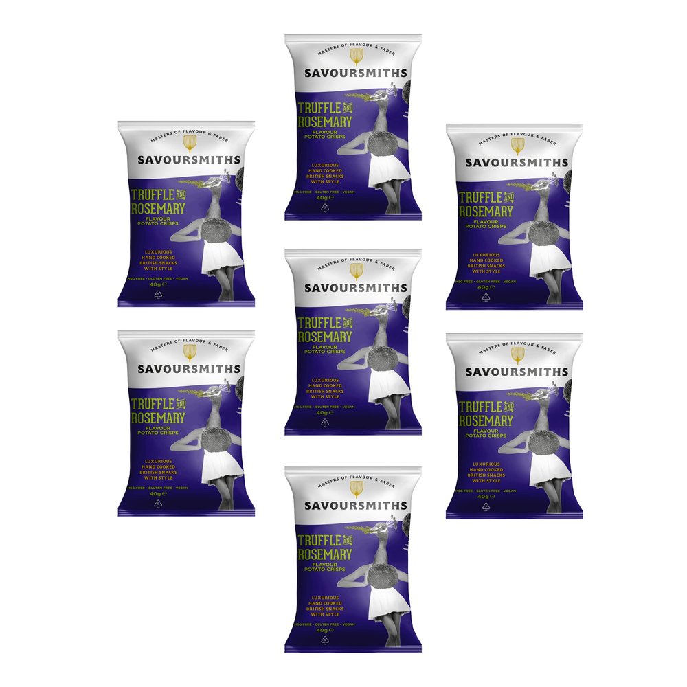 Savoursmiths Truffle and Rosemary Luxury English Potato Crisps 40g x 7