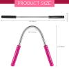 2 Pieces Facial Hair Remover Spring Eyebrow Face Epilator Threading Tool Remove Hair from Upper Lip, Chin, Cheeks and Neck for Women Girls or Men (Black, Rose Red) view 2