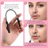2 Pieces Facial Hair Remover Spring Eyebrow Face Epilator Threading Tool Remove Hair from Upper Lip, Chin, Cheeks and Neck for Women Girls or Men (Black, Rose Red) view 3