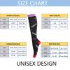 LEOSTEP 6 Pairs Compression Socks for Men & Women, Everyday Support for Travel, Work & Active Lifestyle, Comfortable Breathable Stockings Hiking Travel & Flight Socks view 2