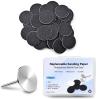 100pcs Feet Grinder Sandpaper Sanding Disc Pedicure Tool Replaceable Sanding Discs Sandpaper for Hard Dead Skin Cracked Heel Cracked Heels Dead Skin (HJ-NF037-80#) view 1