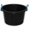 45L BLACK HEAVY DUTY PLASTER MIXING CEMENT MUCK WATER TUB/BUCKET STORAGE BUCKET WITH ROPE HANDLES view 1