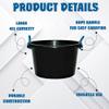 45L BLACK HEAVY DUTY PLASTER MIXING CEMENT MUCK WATER TUB/BUCKET STORAGE BUCKET WITH ROPE HANDLES view 3