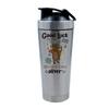 Getagift 500ml Aluminium Shaker Bottle for Supplement Shakes - Easy Clean, Durable Cup Personalised Good Luck On Your First Day of School ANY NAME. (Silver) view 1
