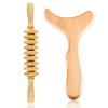 WYJTPONE Wood Therapy Massage Tools Wooden Gua Sha Kits Maderoterapia Kit Body Sculpting Tools Wood Massager Roller for Relax Muscles (2) view 1