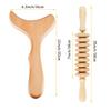 WYJTPONE Wood Therapy Massage Tools Wooden Gua Sha Kits Maderoterapia Kit Body Sculpting Tools Wood Massager Roller for Relax Muscles (2) view 4