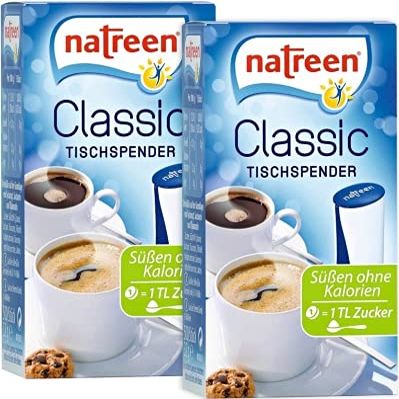 Natreen Classic Table Dispenser 2x500 pcs. - The calorie-free sweetener for coffee and tea / Netherlands