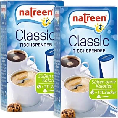 Natreen Classic Table Dispenser 2x500 pcs. - The calorie-free sweetener for coffee and tea / Netherlands