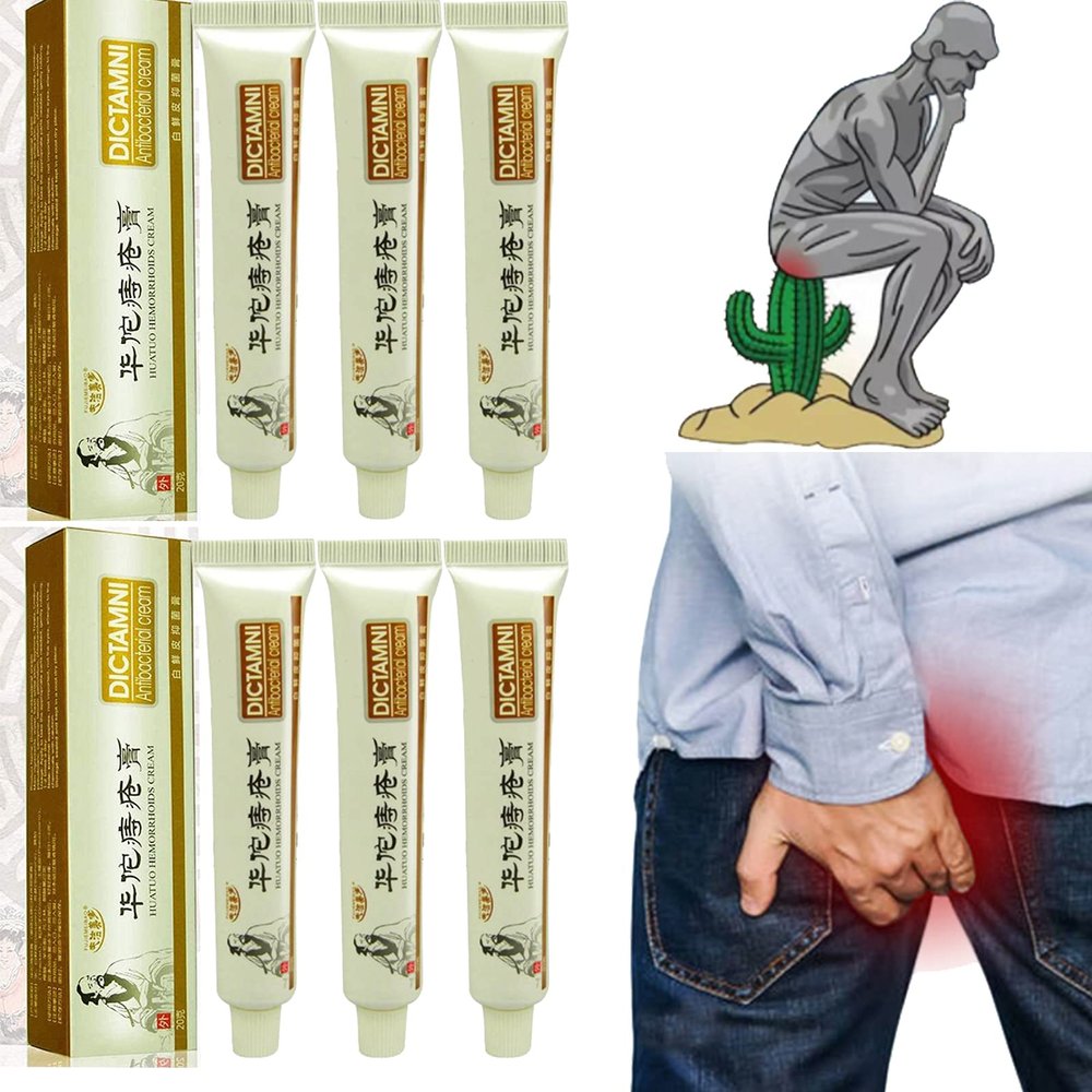 6PCS Haemorrhheal Herbal Cream, Chinese Herbal Hemorrhoids Cream, Painless Hemorrhoid Relief Cream, Anal Cream, Maximum Strength Pain Relief