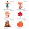 18pcs Happy Thanksgiving Cupcake Toppers - Autumn Festival Harvest Glitter Fox Scarecrow Cupcake Supplies - Boys Girls Birthday Party Dessert Picks Decorations view 4