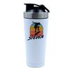 Getagift 500ml Aluminium Shaker Bottle for Supplement Shakes - Easy Clean, Durable Cup Personalised ANY NAME Skateboarding, Silhouette Skater, Skateboarder. (White) view 1