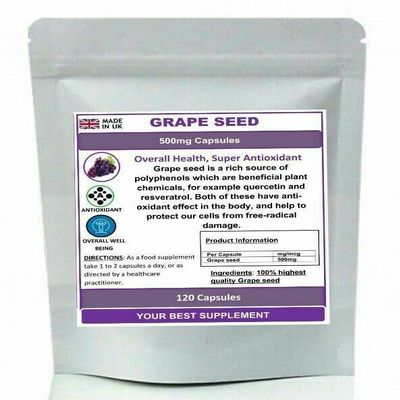 Grape Seed Capsules 500mg Super Strong Antioxidant SkinAnti inflammatory 90