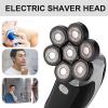 7 Heads Electric Shaver Blades, Floating Washable Blade Electric Razor Shaver Head Replacement For Men(Black) view 2