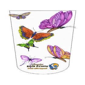 Amputee Sock, "Butterfly Montage 001 V1", 3PLY Residual Wound, Over Shrinker Sock